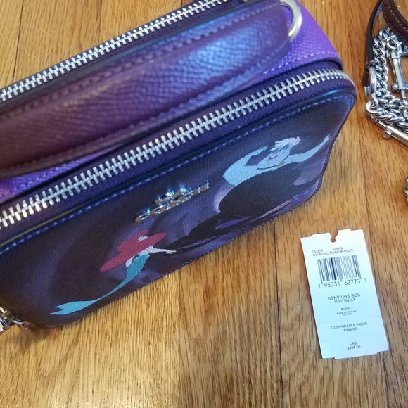 New Coach x Disney Little Mermaid Ursula Box Purse - Picture 6 of 10